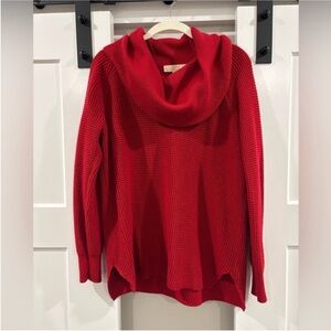 Michael Kors Vibrant Red Cowl Neck Sweater